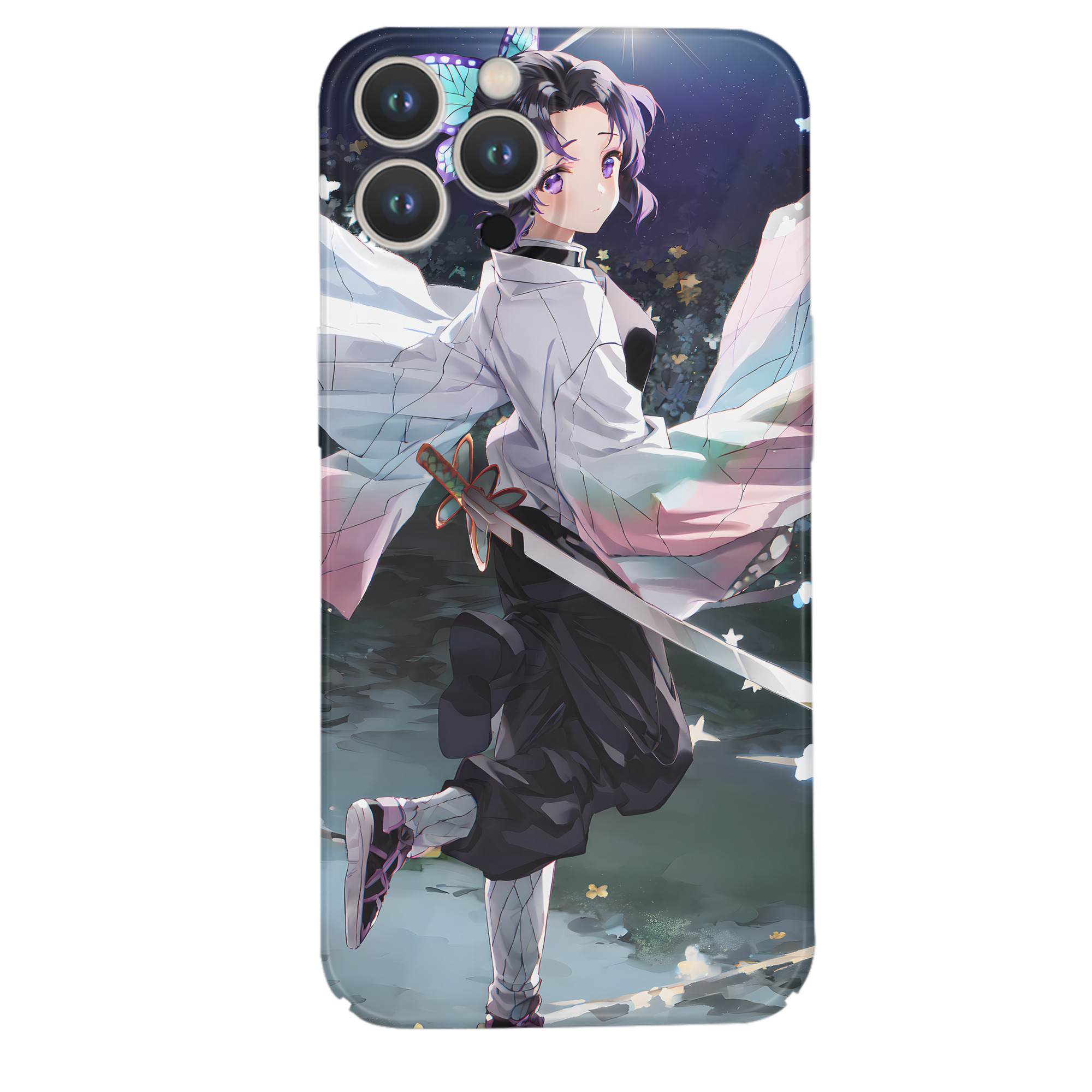 （画像用） 鬼滅の刃（きめつのやいば）蟲柱-胡蝶 しのぶ／こちょう しのぶ Kochou Shinobu 【iPhone 14シリーズ対応】ハードケース